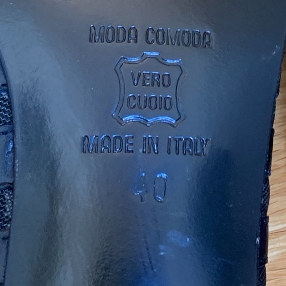 Retro Vero Cuoio Black High Heel Shoes - Picture 3 of 4